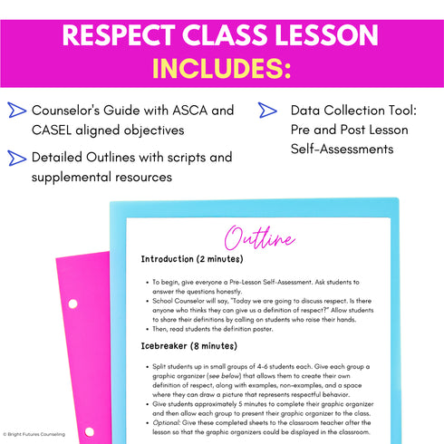 Respect Activities for Middle School - Respect SEL and School Counseling Lesson